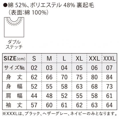 品番 5928-01　10.0オンス T/C クルーネック スウェット　トレーナー - 画像 (2)