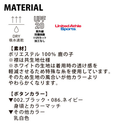 品番 2023-01　4.7オンス スペシャル ドライ カノコ ポロシャツ（ボタンダウン）（ポケット付）（ローブリード） - 画像 (3)