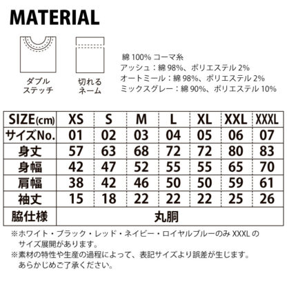 品番 5942-01　6.2オンス プレミアム Tシャツ - 画像 (3)