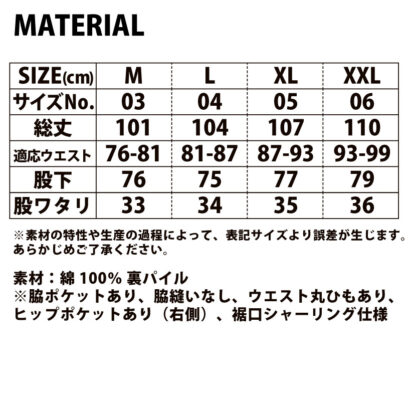 品番 5217　10.0オンス スウェット パンツ (裏パイル) (裾シャーリング) - 画像 (2)