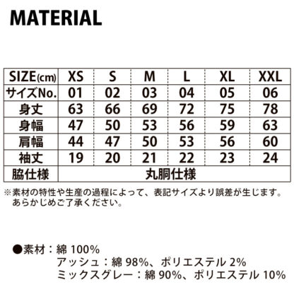 品番　5300-01　4.7オンスレギュラーフィットTシャツ - 画像 (3)