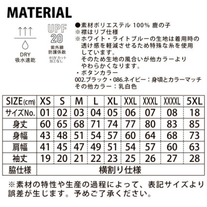 品番 2020-01　4.7オンス スペシャル ドライ カノコ ポロシャツ （ローブリード） - 画像 (3)