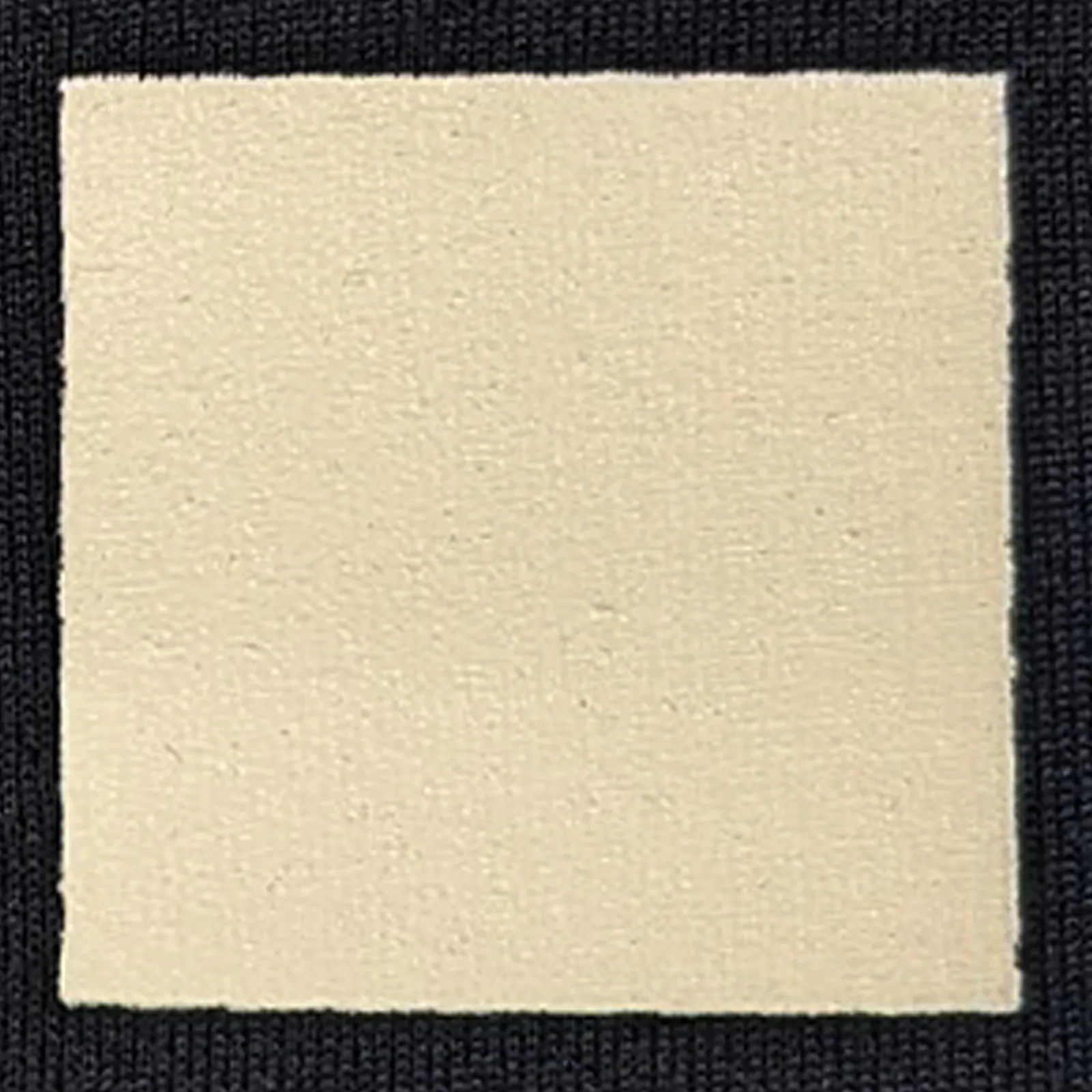 オリジナルプリント色見本 クリーム：ドライ黒生地へのシルクスクリーンプリント仕上がり（インク番号 C-19）