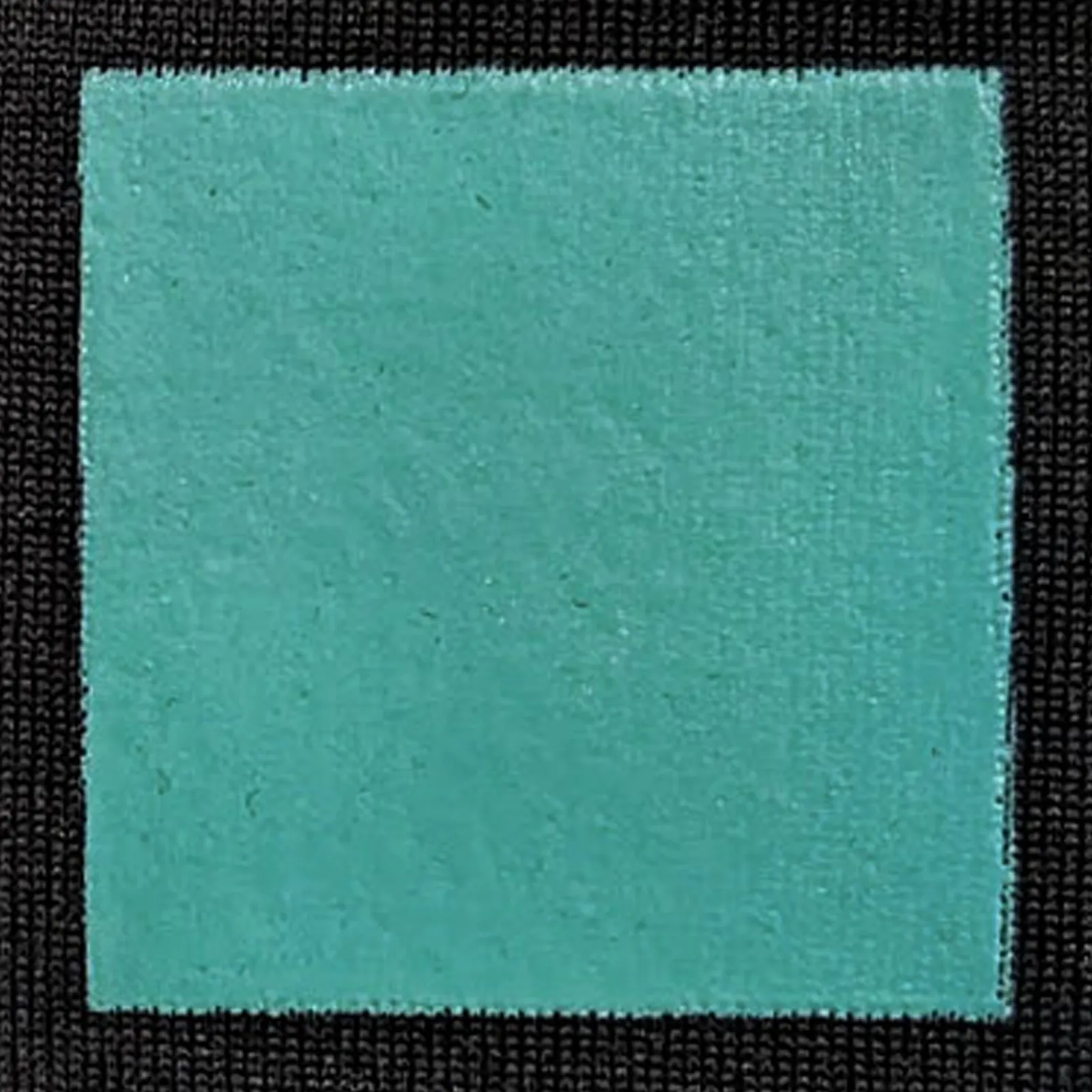 オリジナルプリント色見本 エメラルドグリーン：ドライ黒生地へのシルクスクリーンプリント仕上がり（インク番号 C-38）