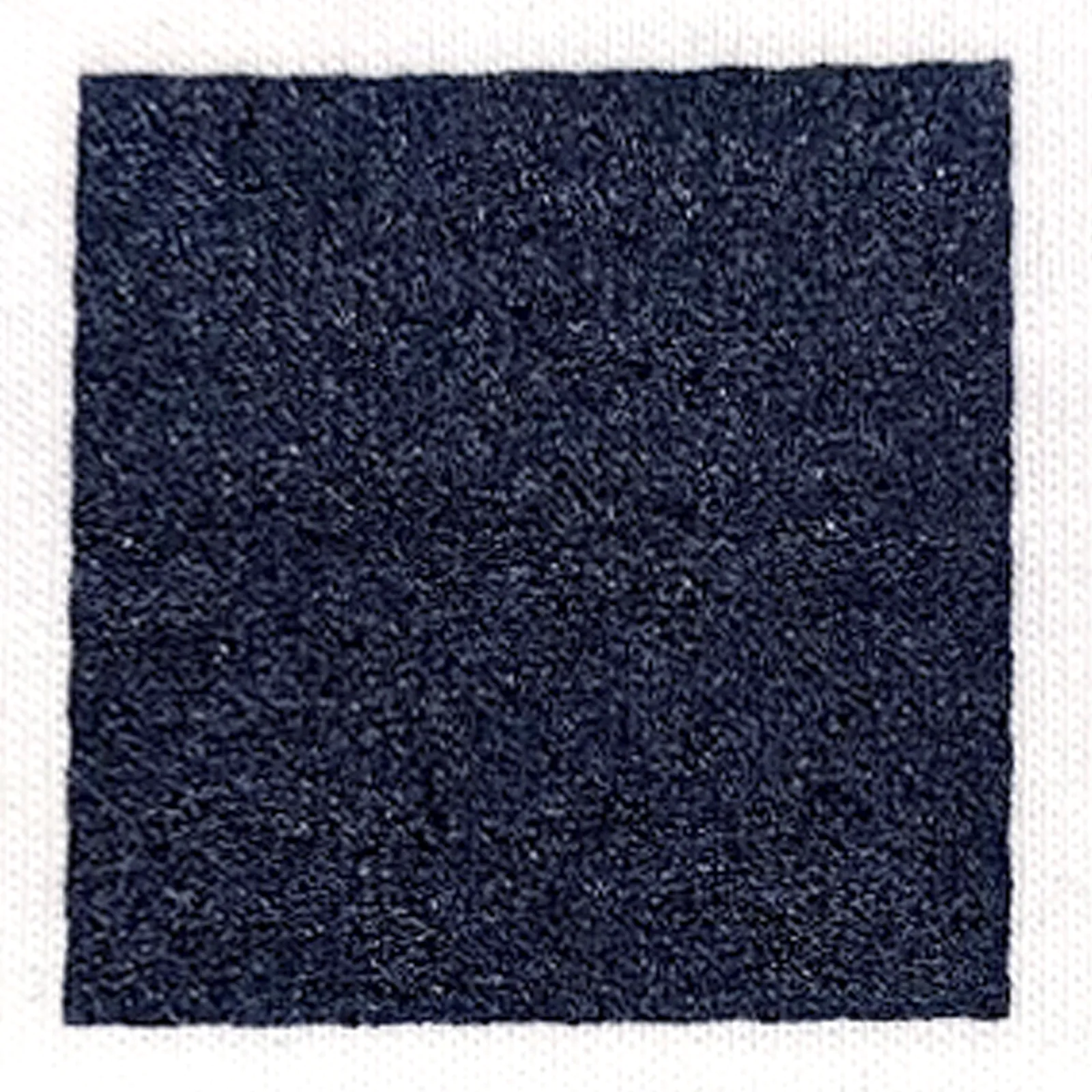 オリジナルプリント色見本 ネイビー：白綿生地へのシルクスクリーンプリント仕上がり（インク番号 C-21）