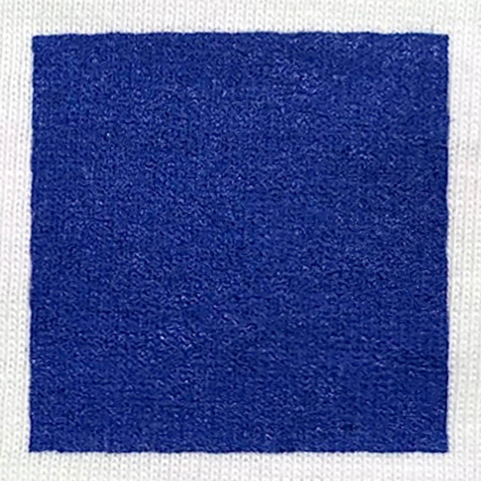 オリジナルプリント色見本 ロイヤルブルー：白綿生地へのシルクスクリーンプリント仕上がり（インク番号 C-22）