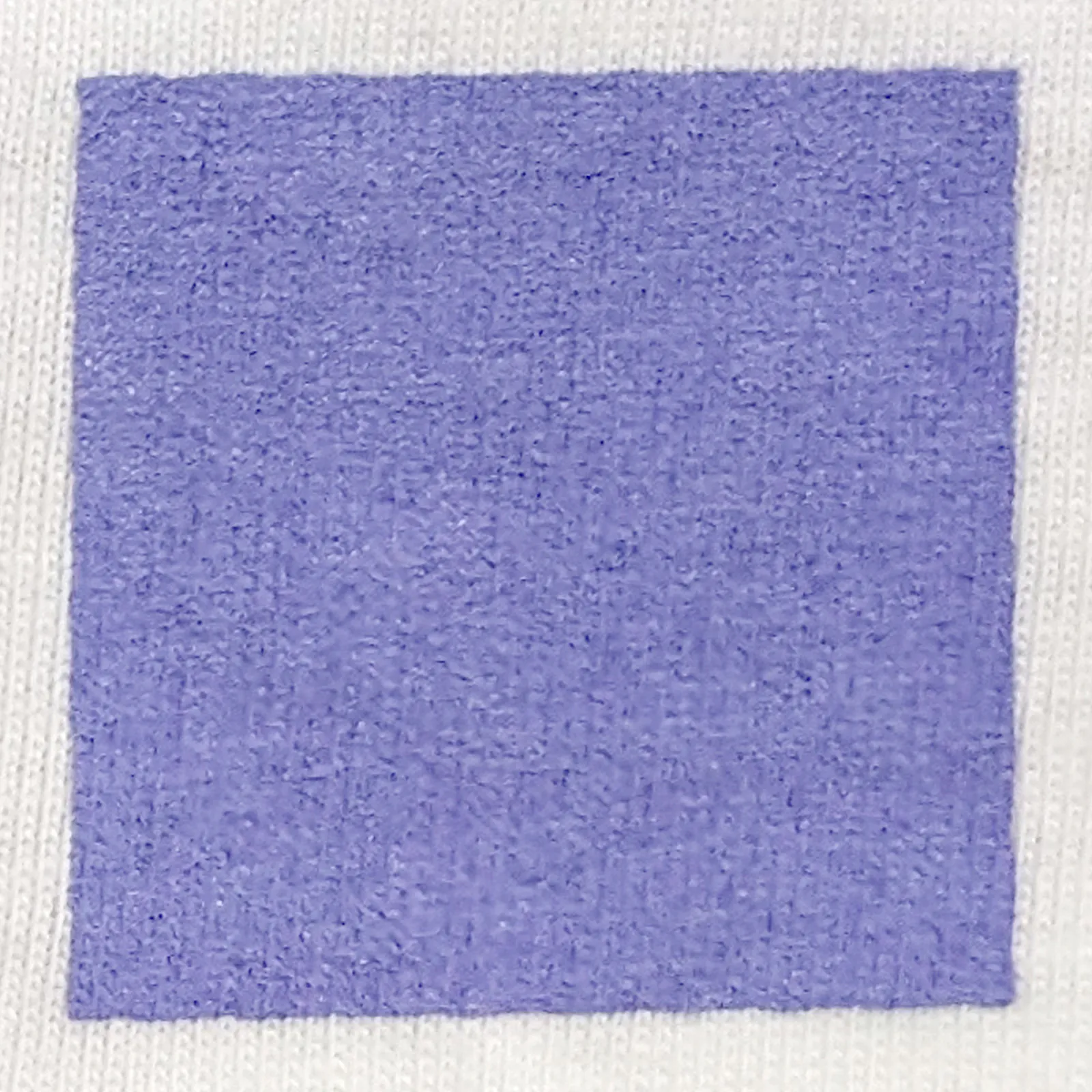 オリジナルプリント色見本 ラベンダー：白綿生地へのシルクスクリーンプリント仕上がり（インク番号 C-28）