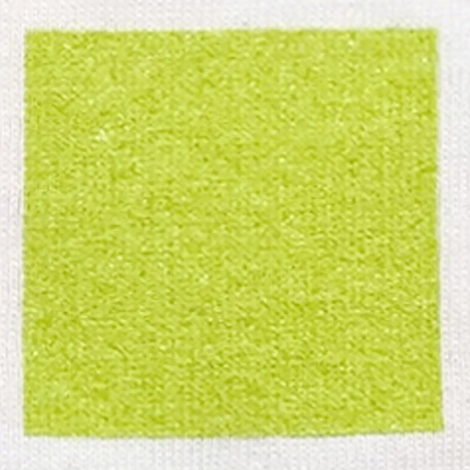 オリジナルプリント色見本 イエローグリーン：白綿生地へのシルクスクリーンプリント仕上がり（インク番号 C-34）