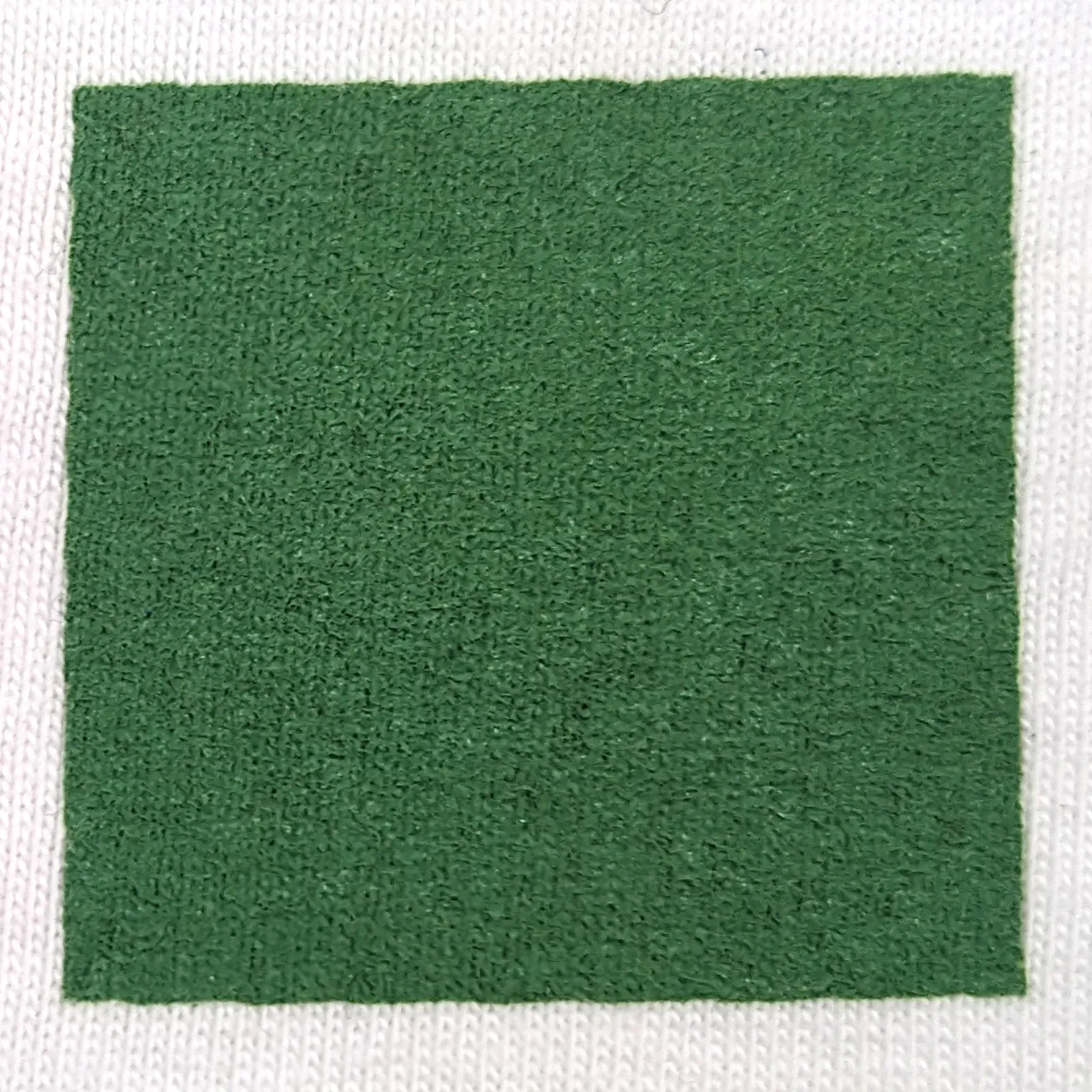 オリジナルプリント色見本 グラスグリーン：白綿生地へのシルクスクリーンプリント仕上がり（インク番号 C-36）