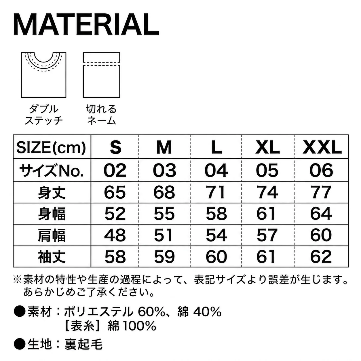 品番 5387-01 8.3オンス T/C ソフトブレンド クルーネック スウェット(裏起毛) - 画像 (3)