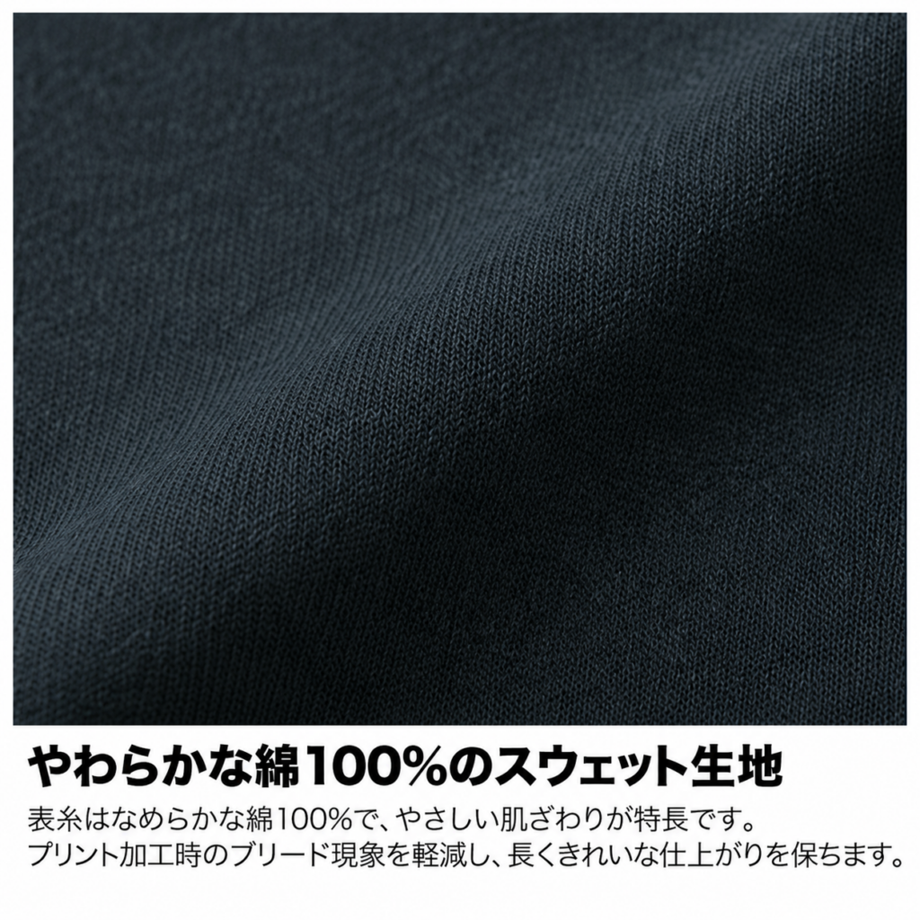8.3オンス T/C ソフトブレンド クルーネック スウェット(裏起毛)