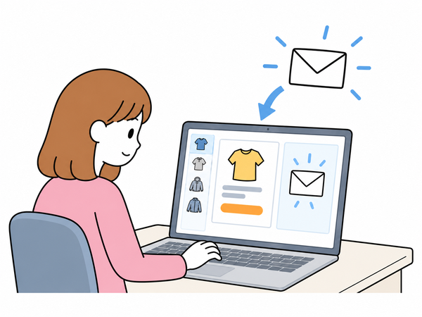 Webで注文すると、ご注文完了メールが届く